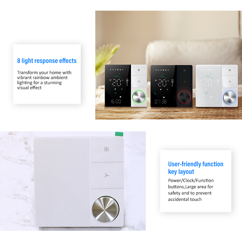 Smart Home Thermostat - 2026 รุ่นใหม่ล่าสุด ตัวควบคุมอุณหภูมิอัจฉริยะ ควบคุมผ่านโทรศัพท์มือถือด้วย Wifi สมาร์ทโนบ