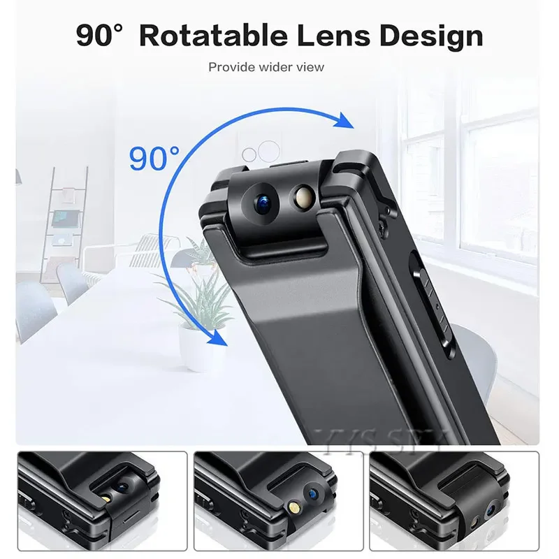 Smart Home Kamera - แบบพกพา 1080P มินิกล้อง 6 ชั่วโมงสมาร์ทหน้าแรกดิจิตอล Camara