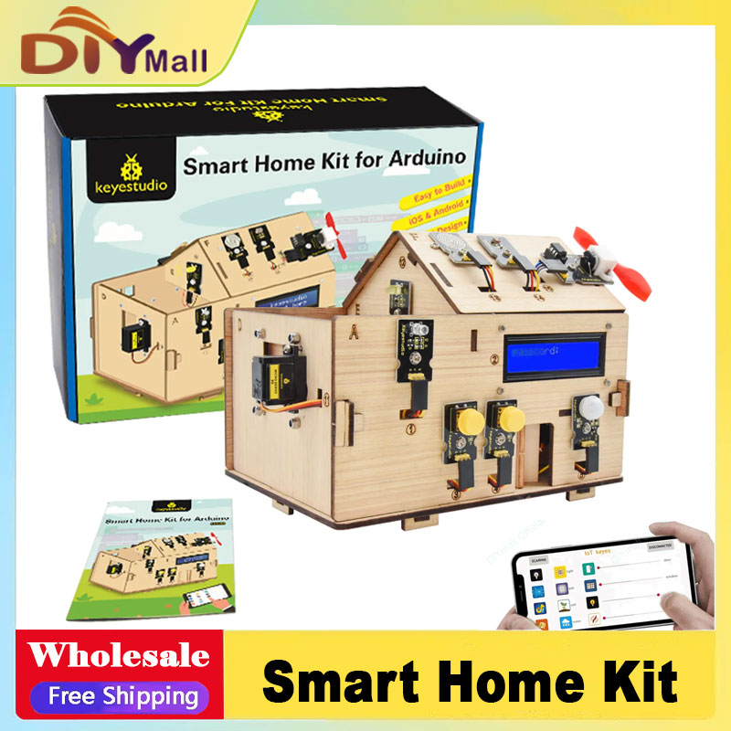 Home Automation Kit - ชุดอุปกรณ์บ้านอัจฉริยะ Keyestudio พร้อมบอร์ด PLUS ชุดเริ่มต้น Arduino