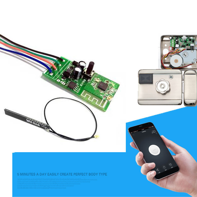Home Automation Kit - 12Vสวิทช์WiFiสมาร์ทอิเล็กทรอนิกส์ล็อคประตูสำหรับEWelink APPทำงานร่วมกับAlexa/Google Home Smart Home Automationโมดูล