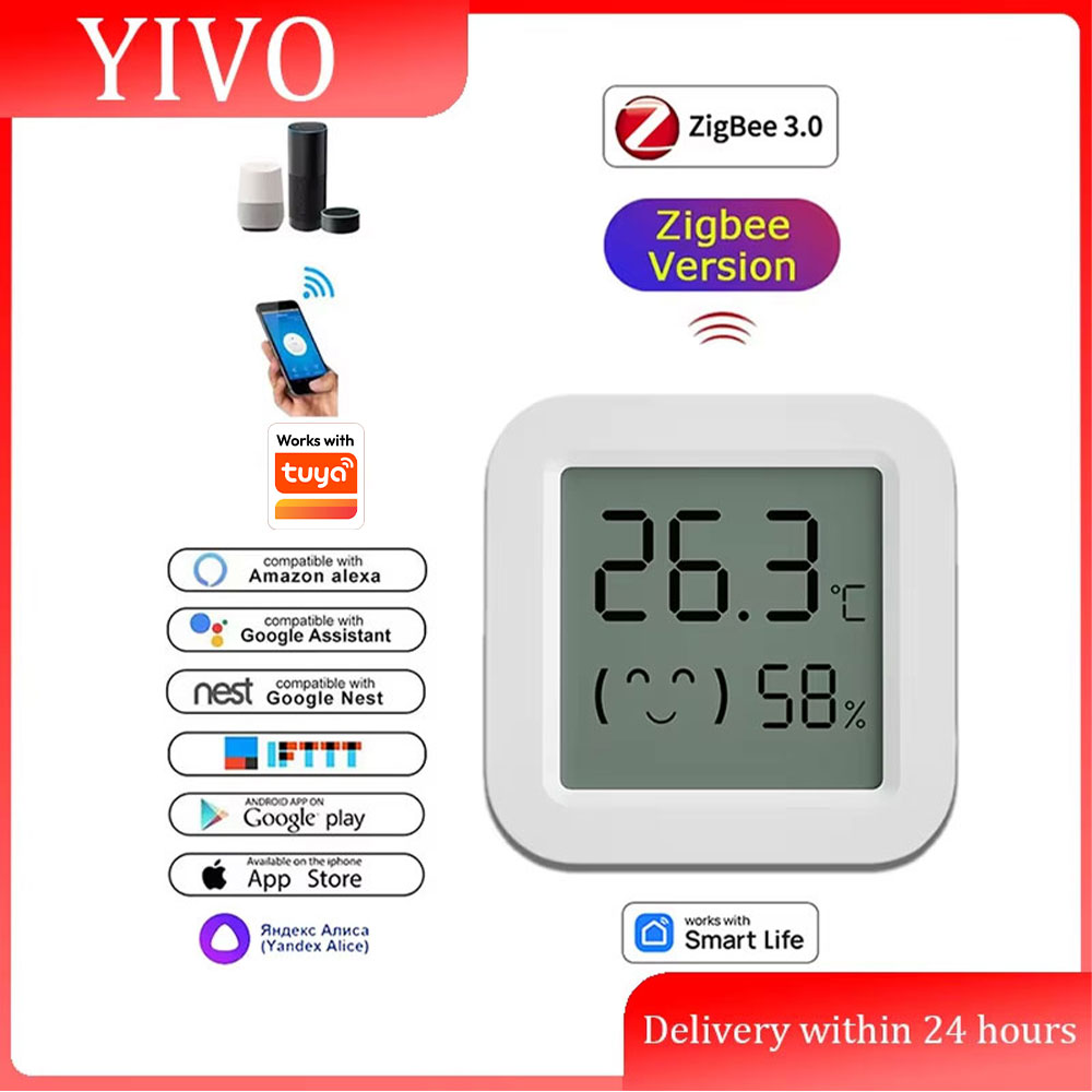 Smart Home Zigbee 3.0 - ซิกบี 3.0 เซ็นเซอร์วัดอุณหภูมิและความชื้น APP รีโมทคอนโทรลเครื่องวัดอุณหภูมิผ่านทูย่า สมาร์ท