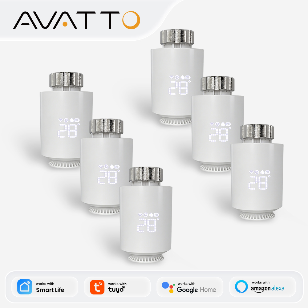 Smart Home Thermostat - AVATTO ZigBee เทอร์โมสตัทควบคุมหม้อน้ำอัจฉริยะ TRV วาล์วควบคุมอุณหภูมิ รองรับ