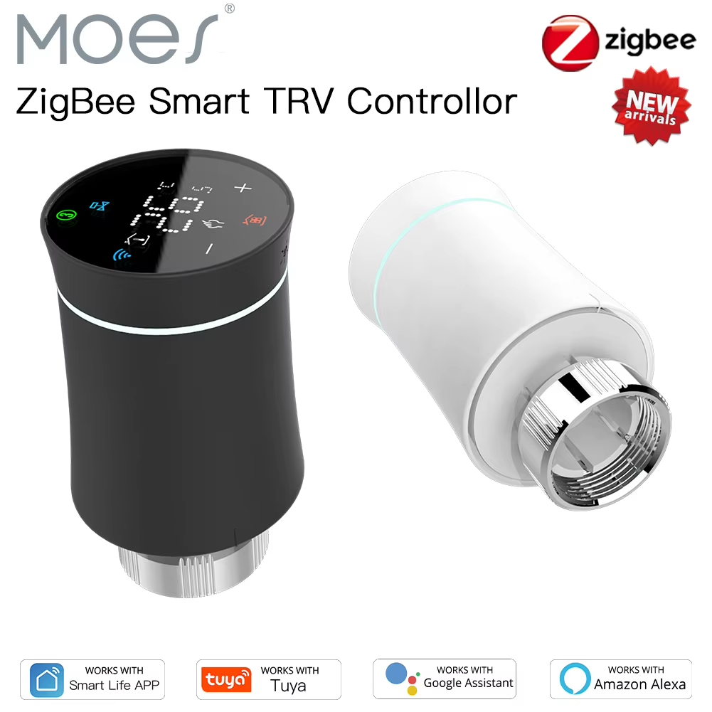 Smart Home Thermostat - Moes ZigBee TRV เทอร์โมสตัท Tuya หม้อน้ำตัวกระตุ้นวาล์ว