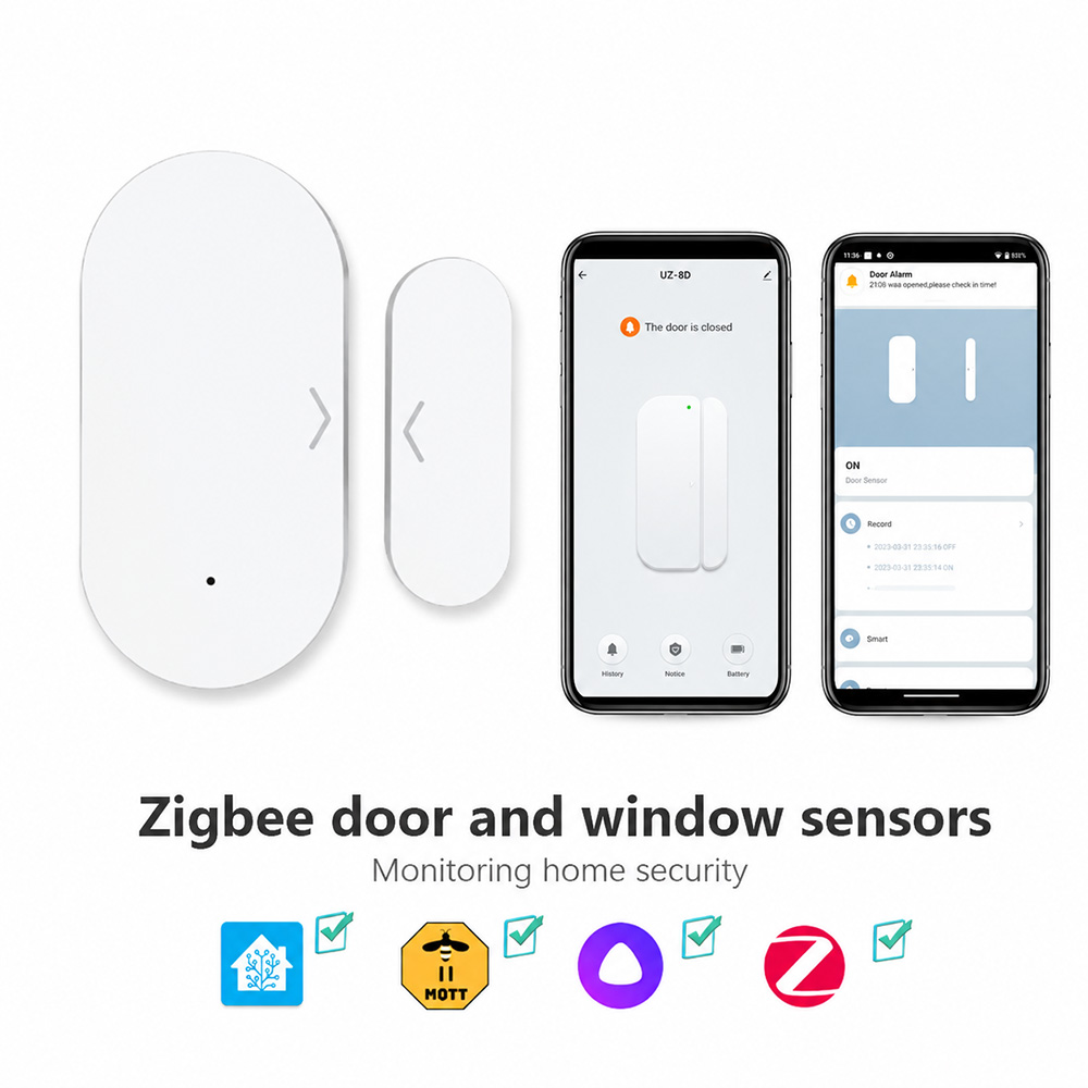 Smart Home Zigbee 3.0 - เซ็นเซอร์ประตูหน้าต่าง Zigbee 3.0 แบบแม่เหล็ก สำหรับระบบความปลอดภัยบ้านอัจฉริยะ แอป