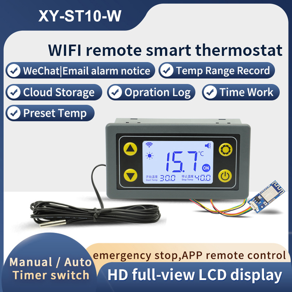 Smart Home Thermostat - ST10-W/SA10-W/SA30-W/DC6-30V ST30-W/10A AC110-220V/30A อุณหภูมิ WiFi ตัวควบคุมอุณหภูมิจอแสดงผลดิจิตอลเทอร์โม