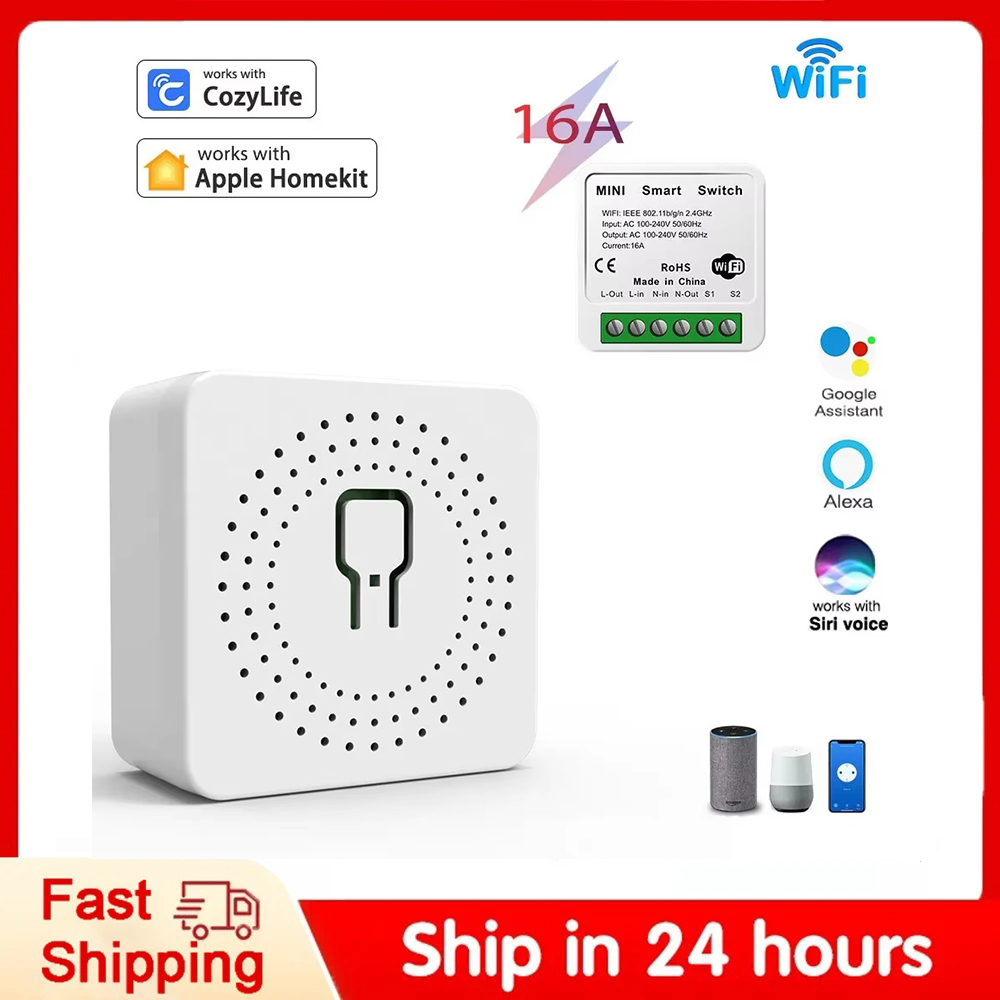 Home Automation Kit - สวิตช์อัจฉริยะ Mini Wifi รีเลย์เบรกเกอร์ Siri Voice