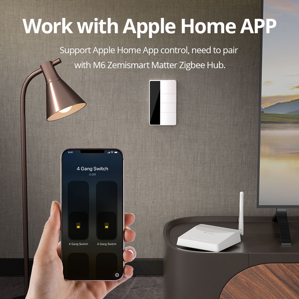 สวิตช์ไฟแบบกด 1234 Gang US Typ - Zigbee Gateway บทวิจารณ์และราคา