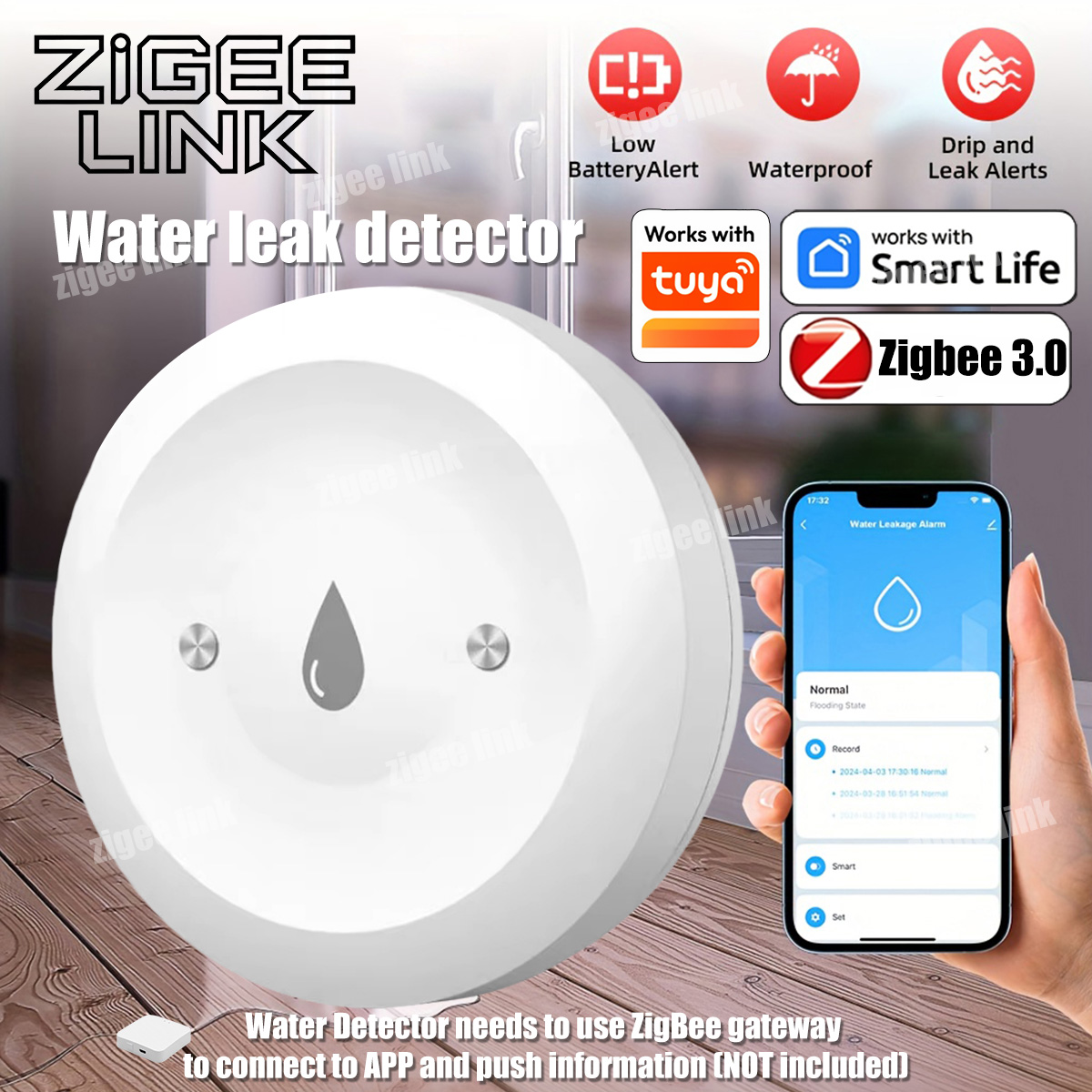 เซ็นเซอร์น้ำ ZigBee 3.0 เครื่อ - Zigbee Gateway บทวิจารณ์และราคา