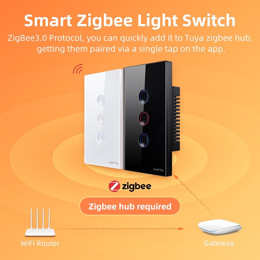 AVATTO 1/2/3/4 Gang ZigBee สวิ - Tuya Smart Switch บทวิจารณ์และราคา