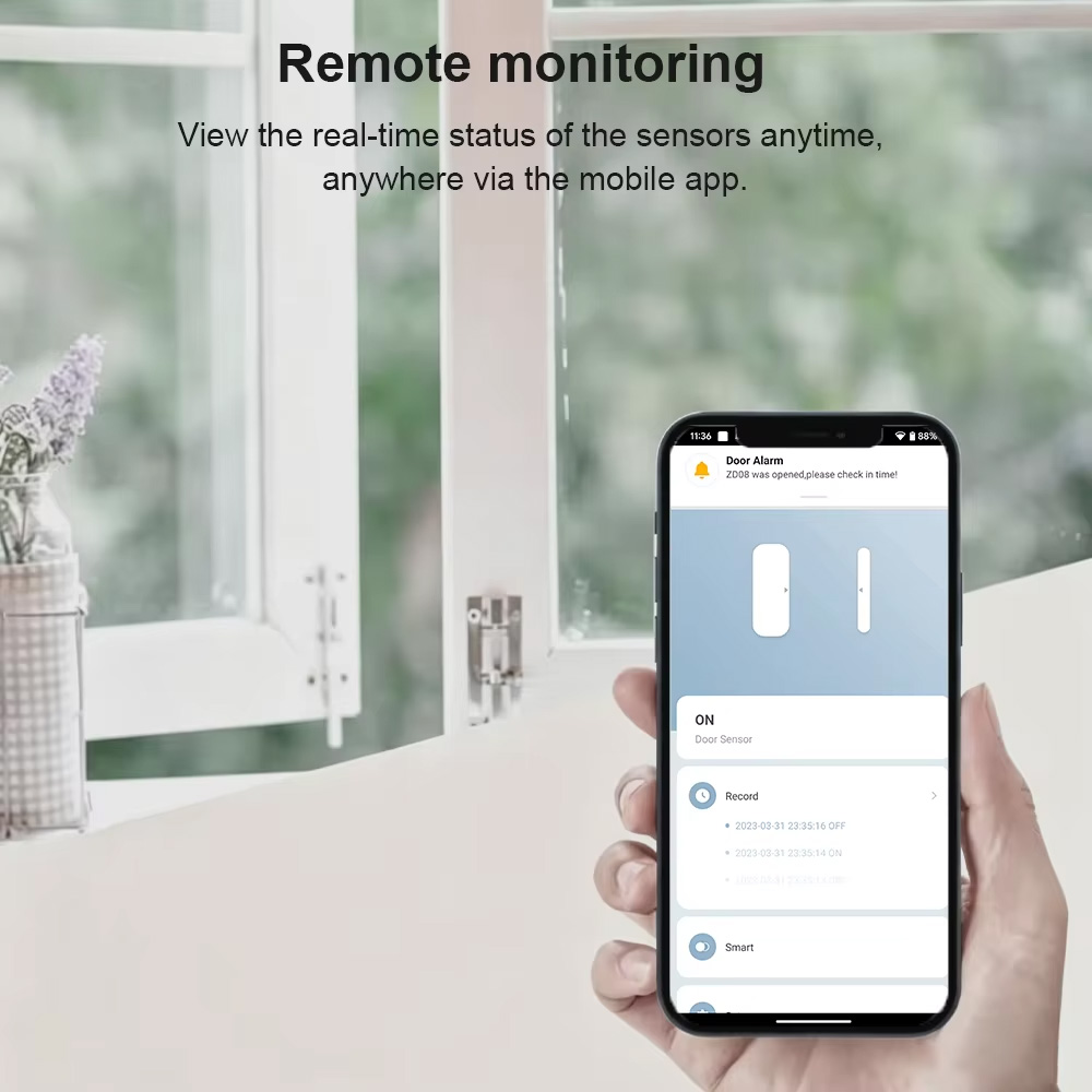 เซ็นเซอร์ประตูหน้าต่าง Zigbee  - Smart Home Zigbee 3.0 บทวิจารณ์และราคา